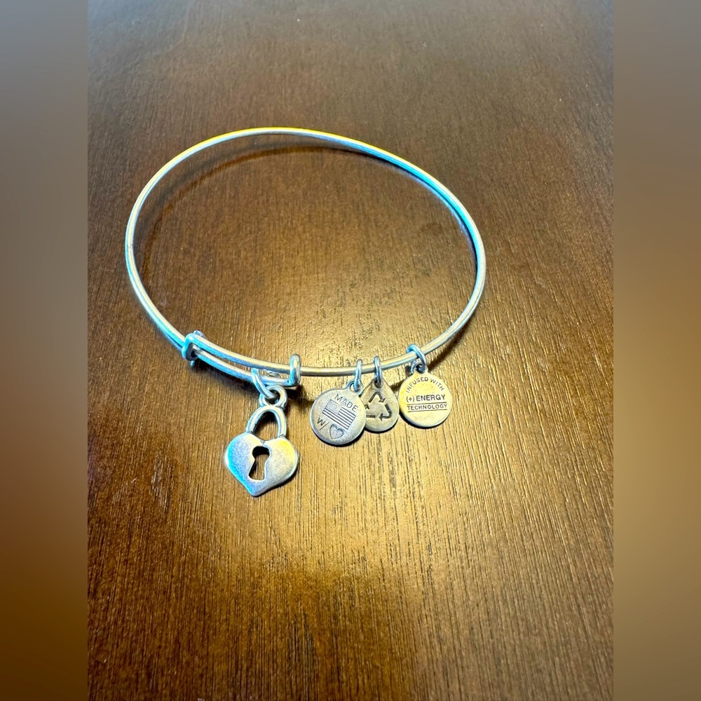 Alex + Ani Silver Charm Bangle Bracelet